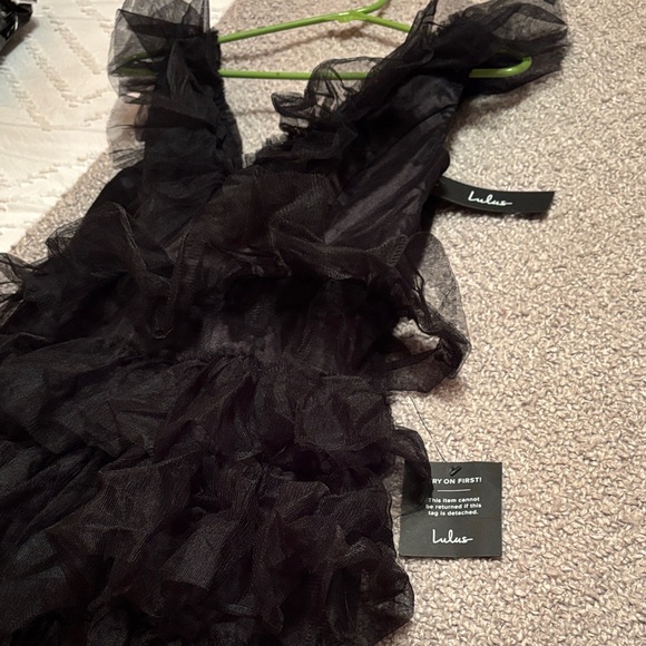 Lulu's Black Ruffled Mini Dress - Picture 5 of 5
